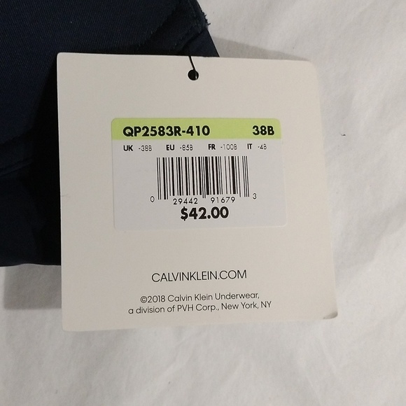 Calvin Klein Lightly Lined Demi Bra, Navy, 38B - Picture 5 of 9